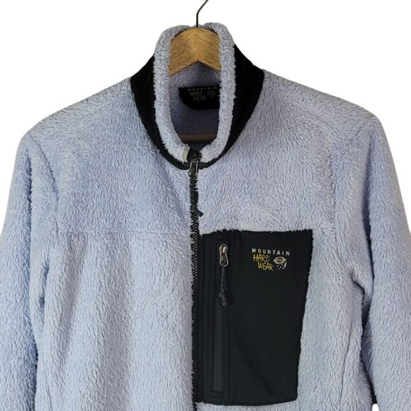 Mountain Hardwear Polartec Fleece Jacket Purple Medium Zip High Collar High Loft - Picture 2 of 11